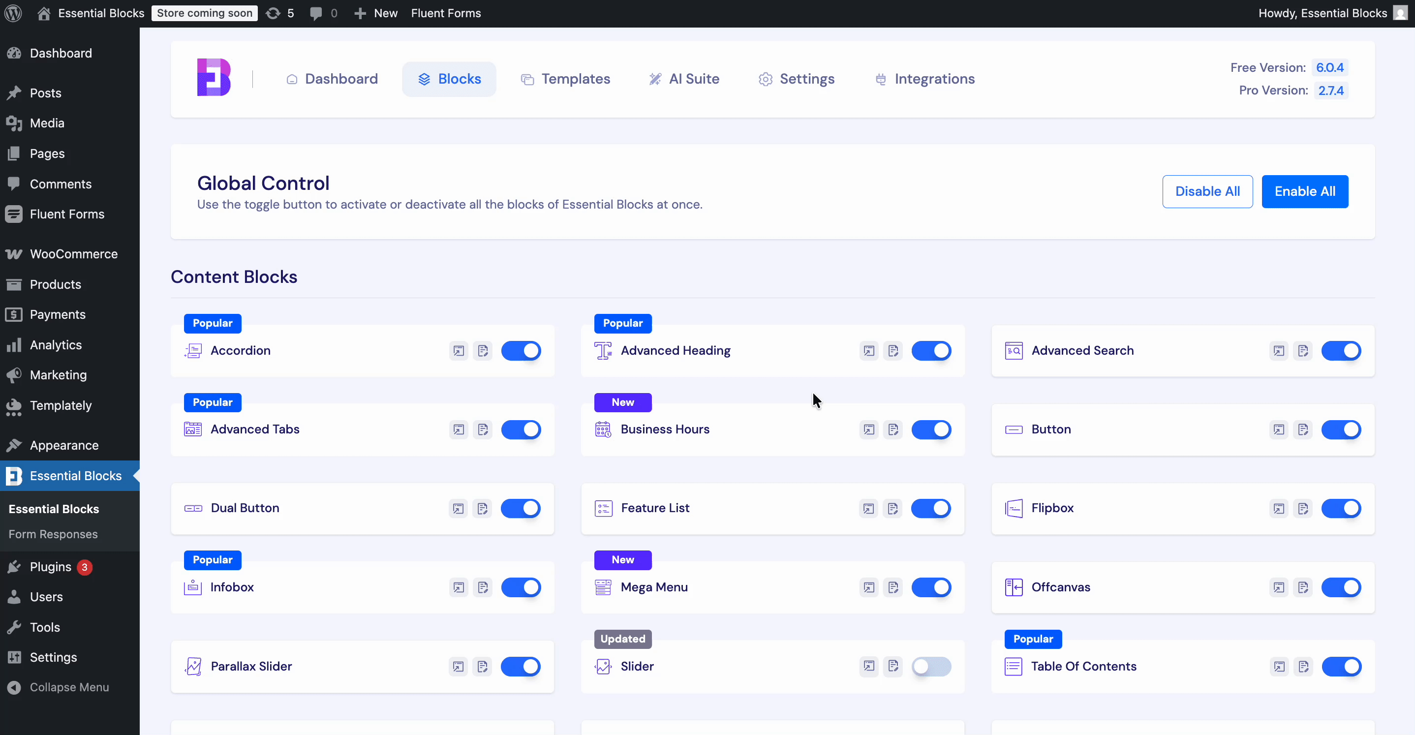 EB Slider 1 Enable EB Slider