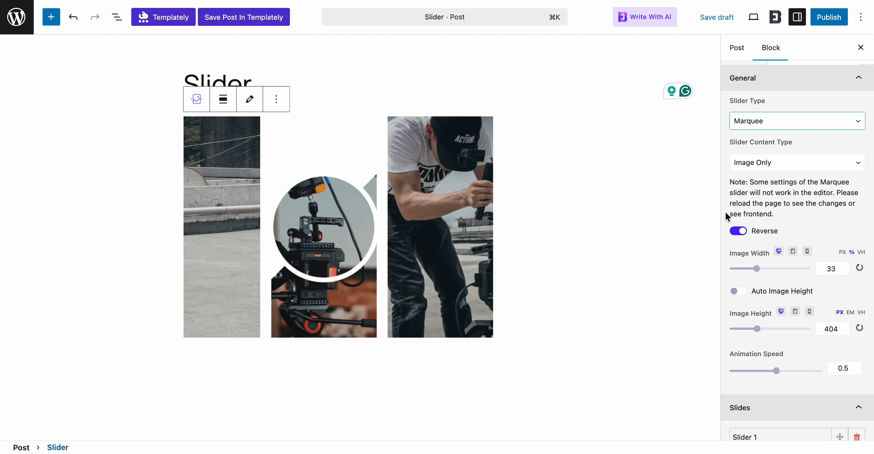 EB Slider 4 EB Slider default effect