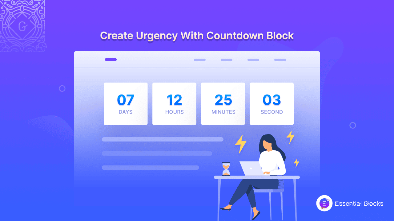 countdown in gutenberg