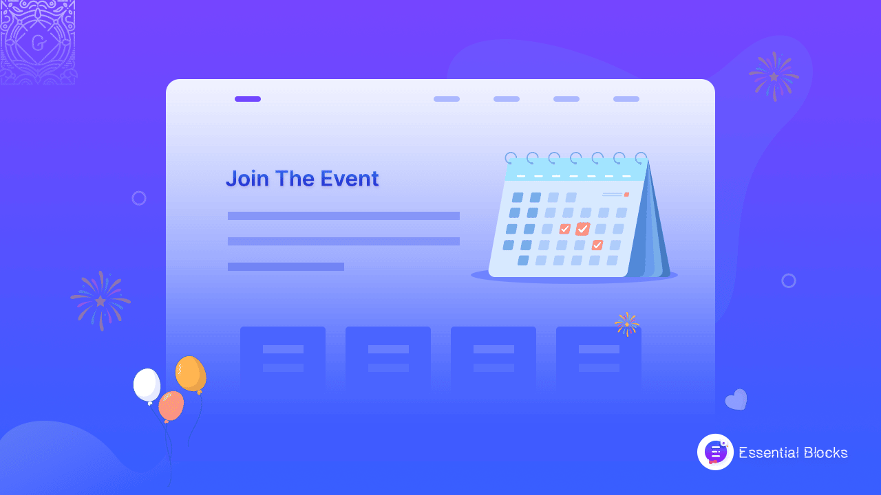 Event website using Gutenberg