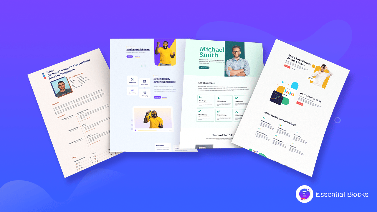 Create Personal Portfolio Website With Gutenberg Templates