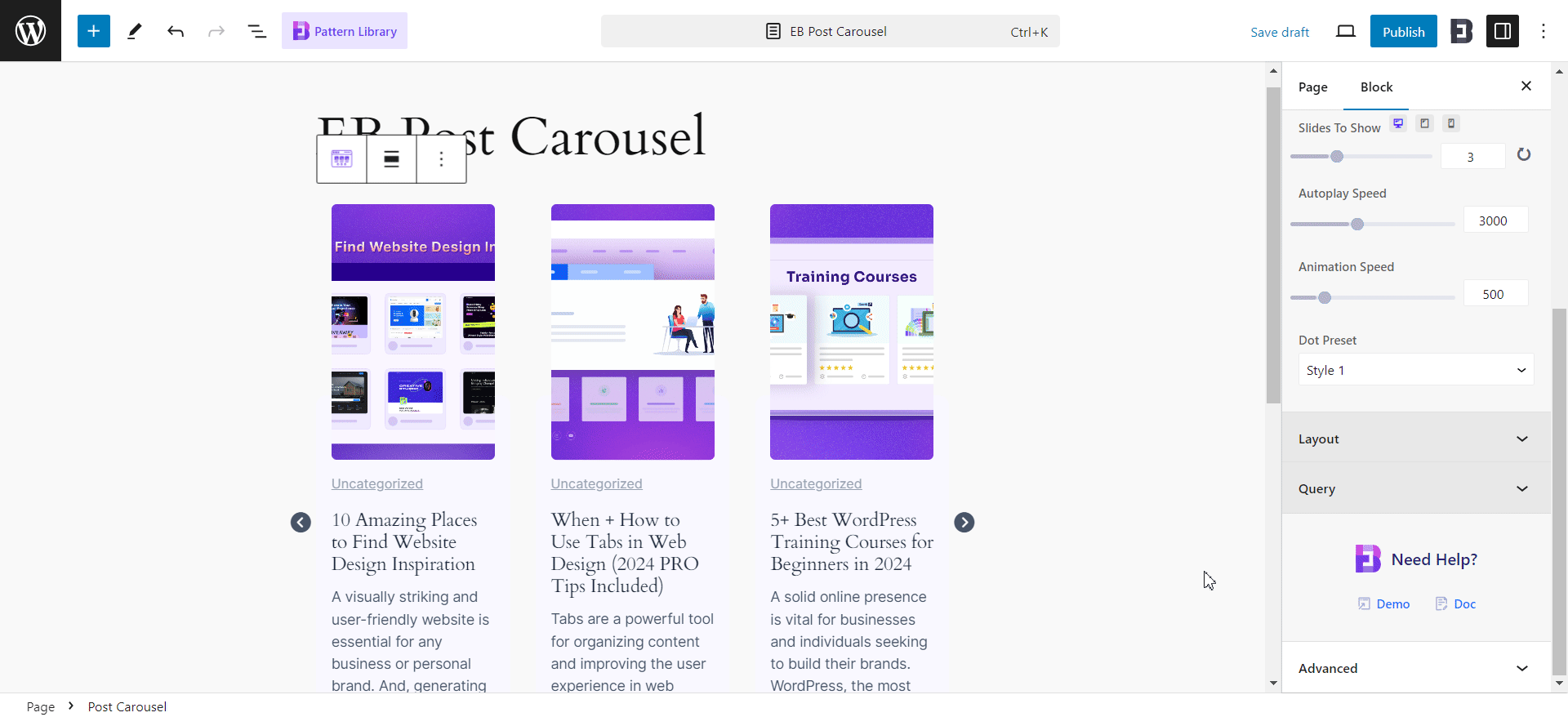 How To Configure Essential Blocks Post Carousel? 9