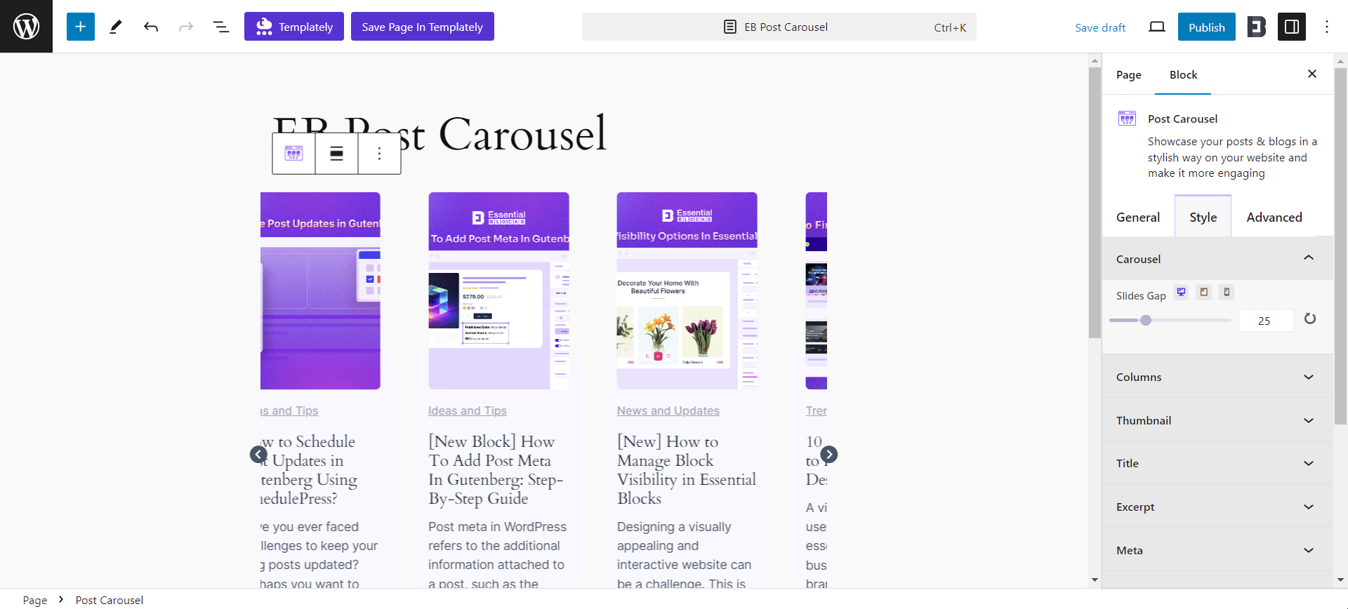 How To Configure Essential Blocks Post Carousel? 10