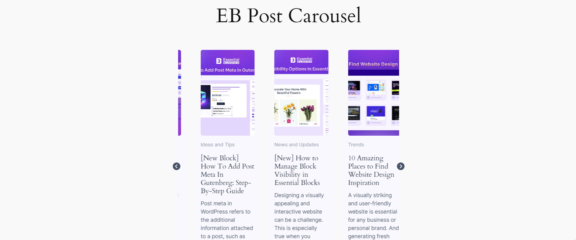 EB Post Carousel - Final Outcome