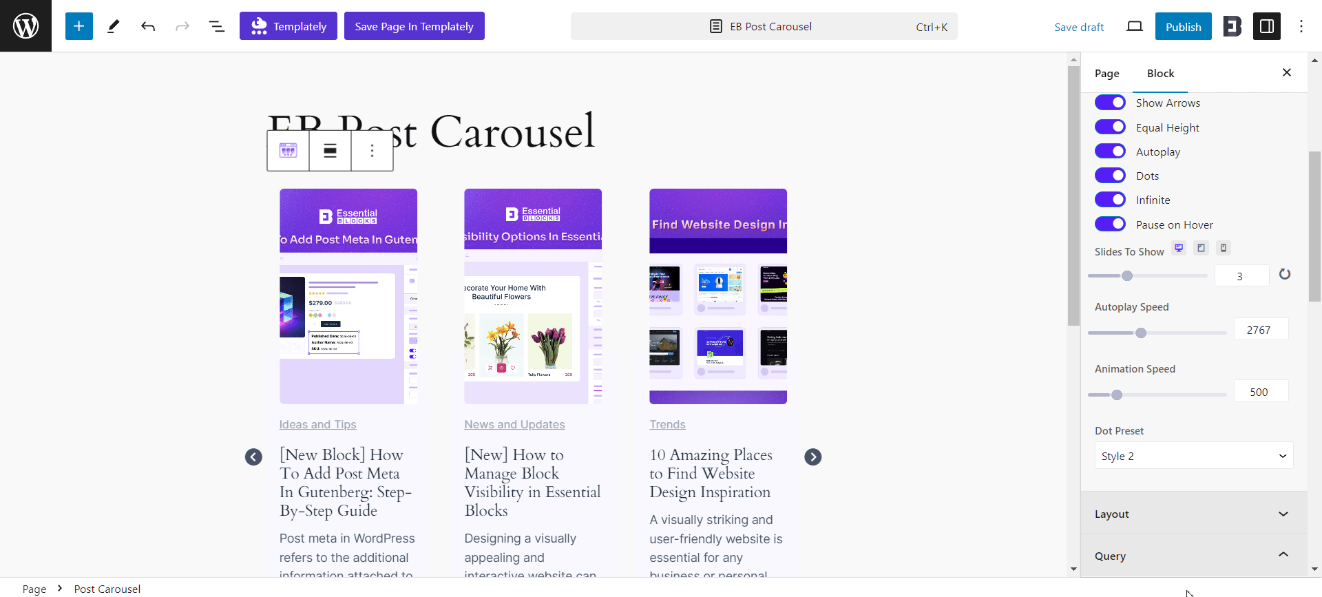 How To Configure Essential Blocks Post Carousel? 6