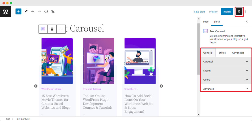 EB Post Carousel | Essential Blocks