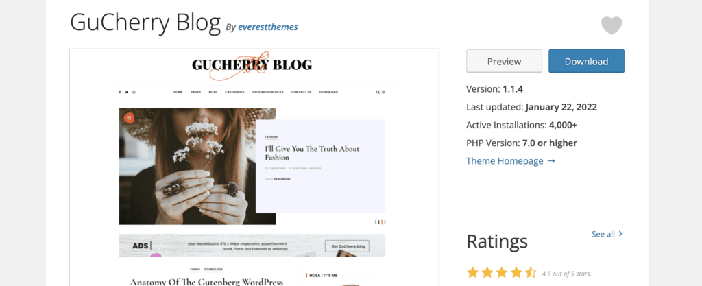 WordPress blog and magazine