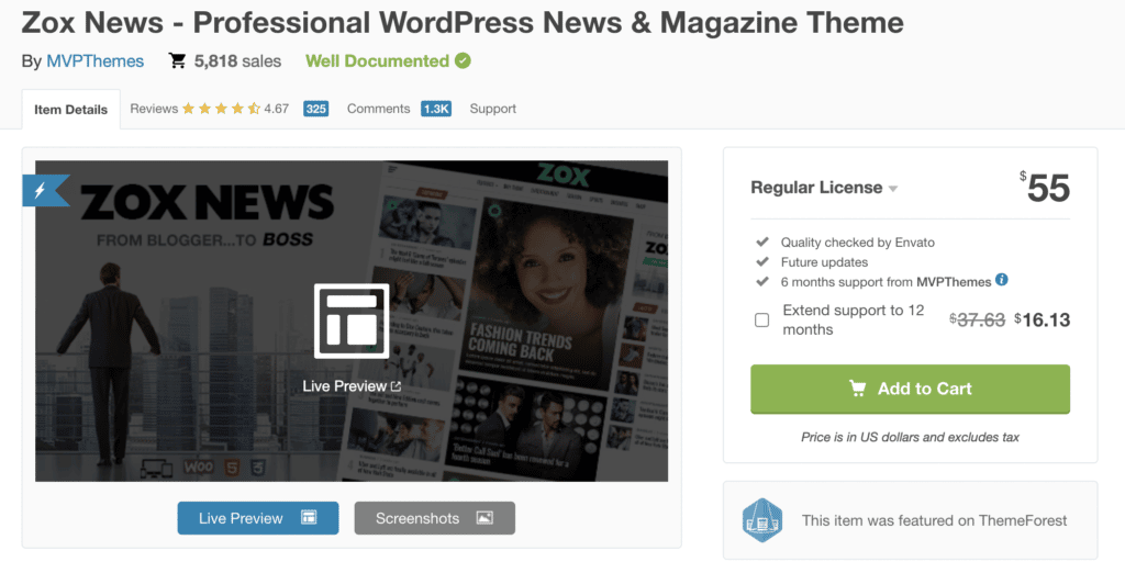 wordpress blog and magazine