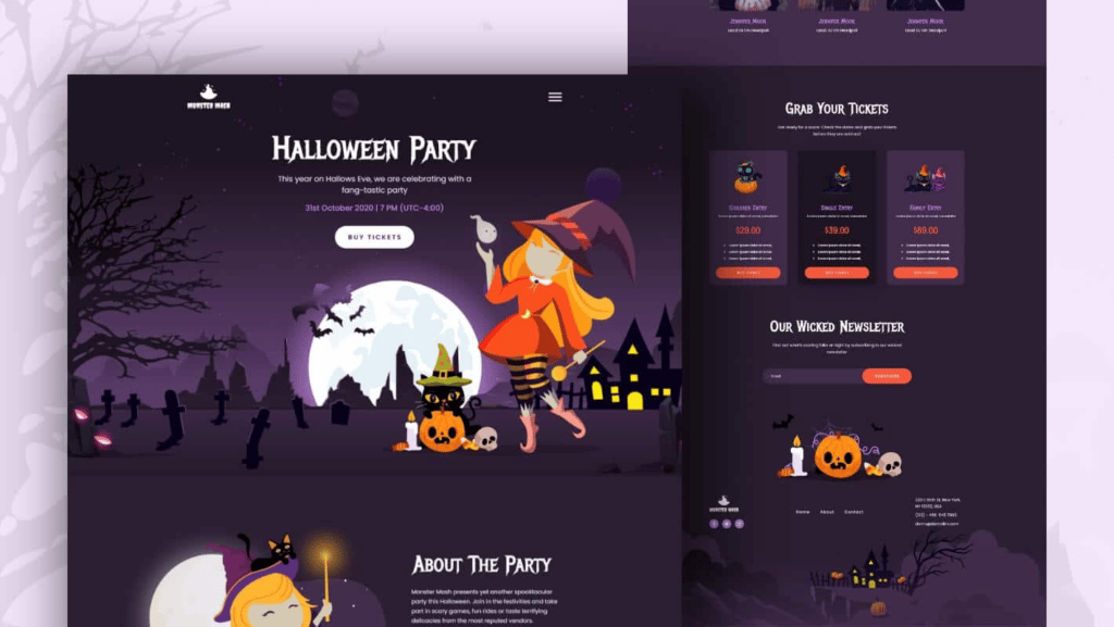 Halloween website template