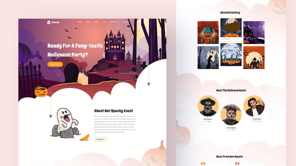 Halloween website template