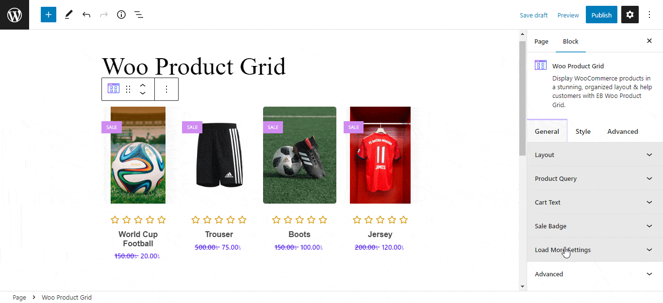 EB Woo Product Grid