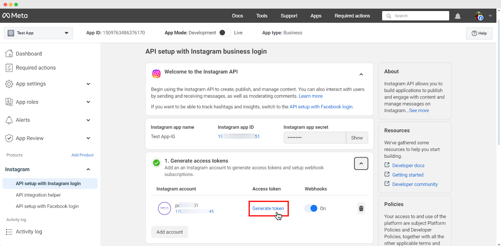 Instagram Access Token