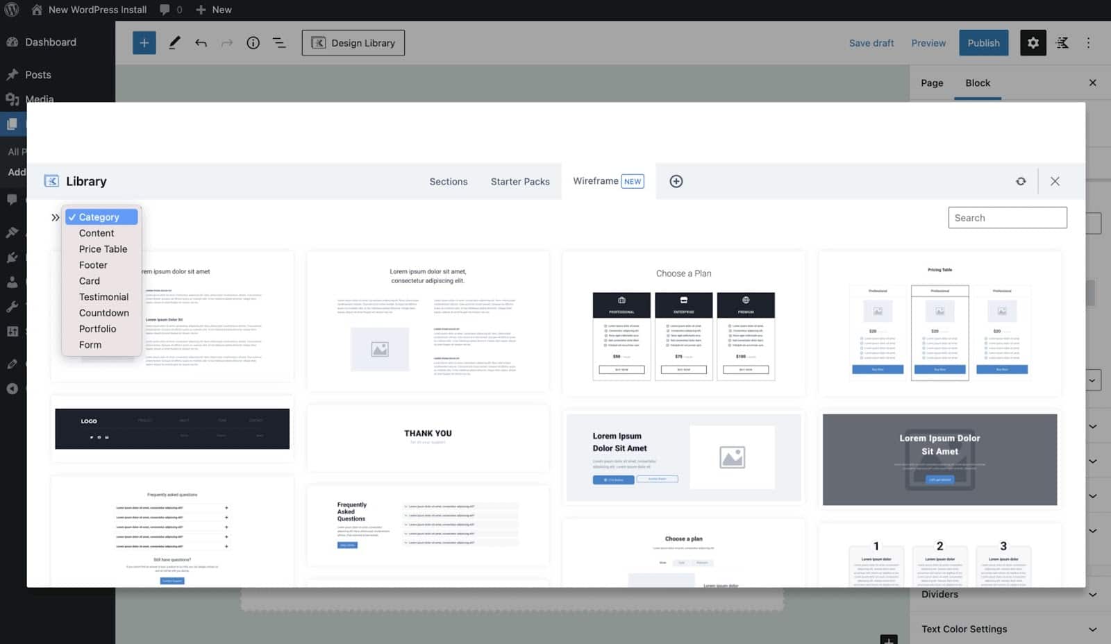 Wireframe a website