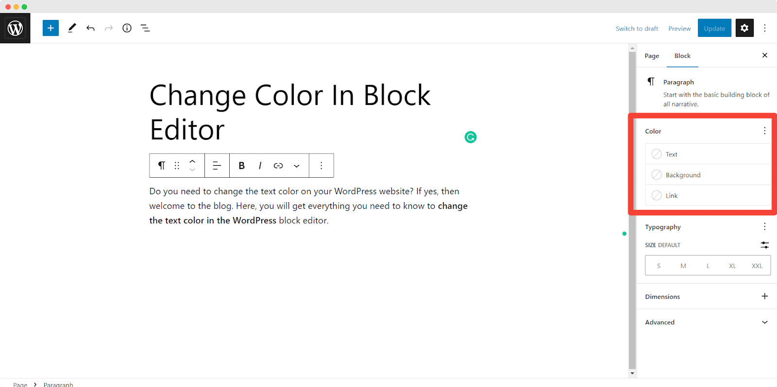 How To Change Text Color In WordPress