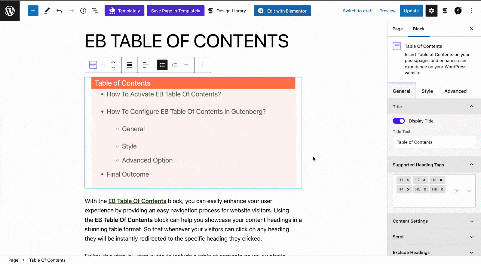 Table Of Contents