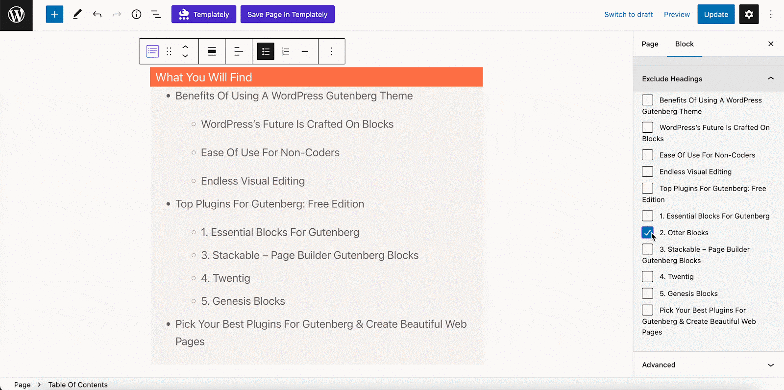 Table Of Contents