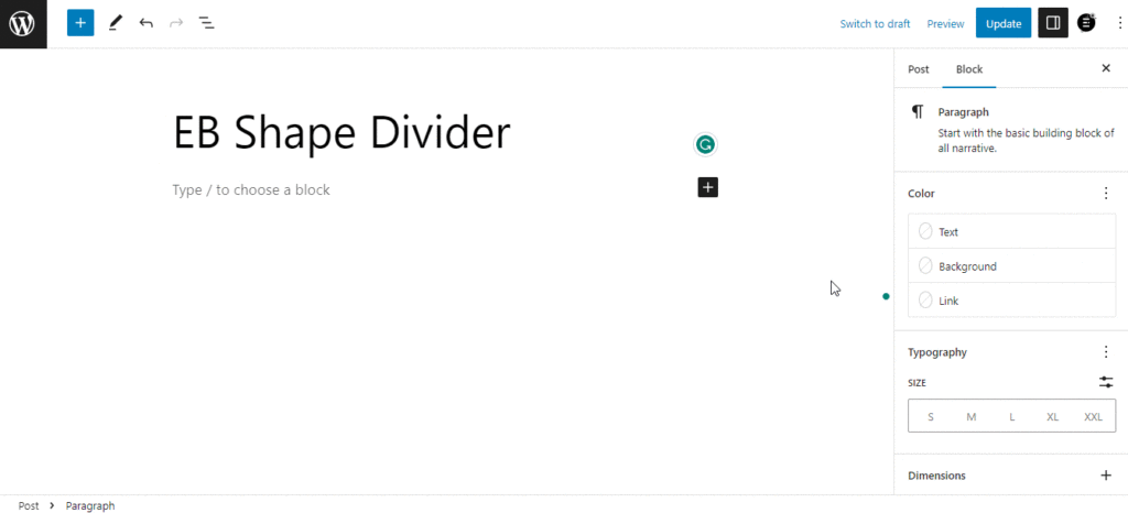EB Shape Divider | Essential Blocks