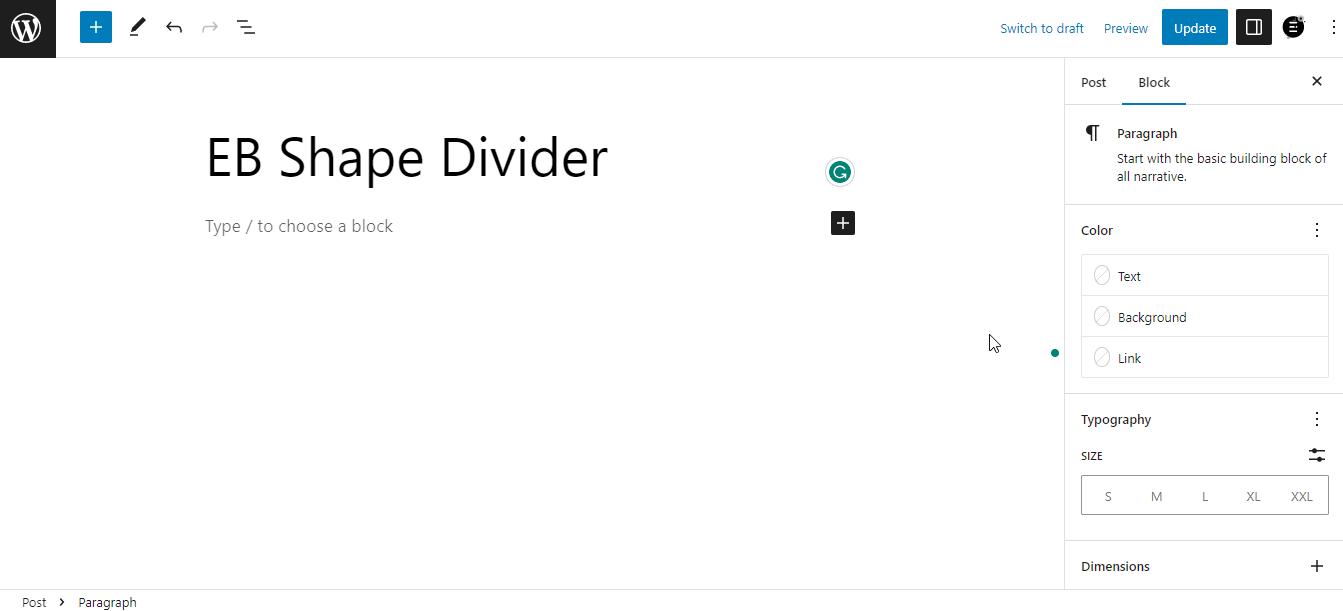 EB Shape Divider