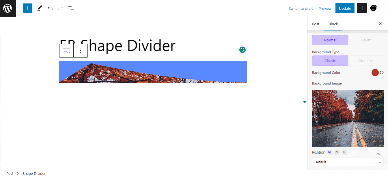 EB Shape Divider