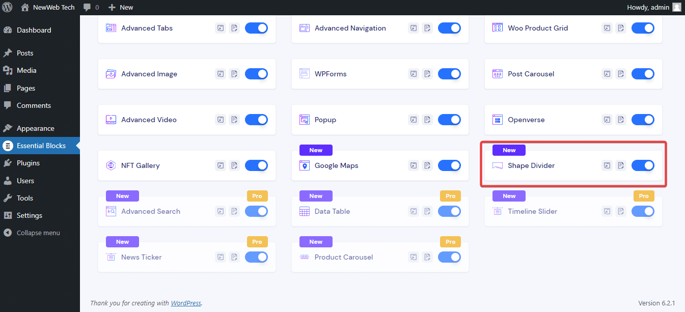 EB Shape Divider