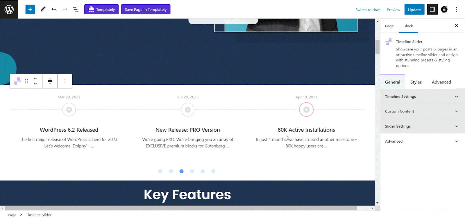 EB Timeline Slider