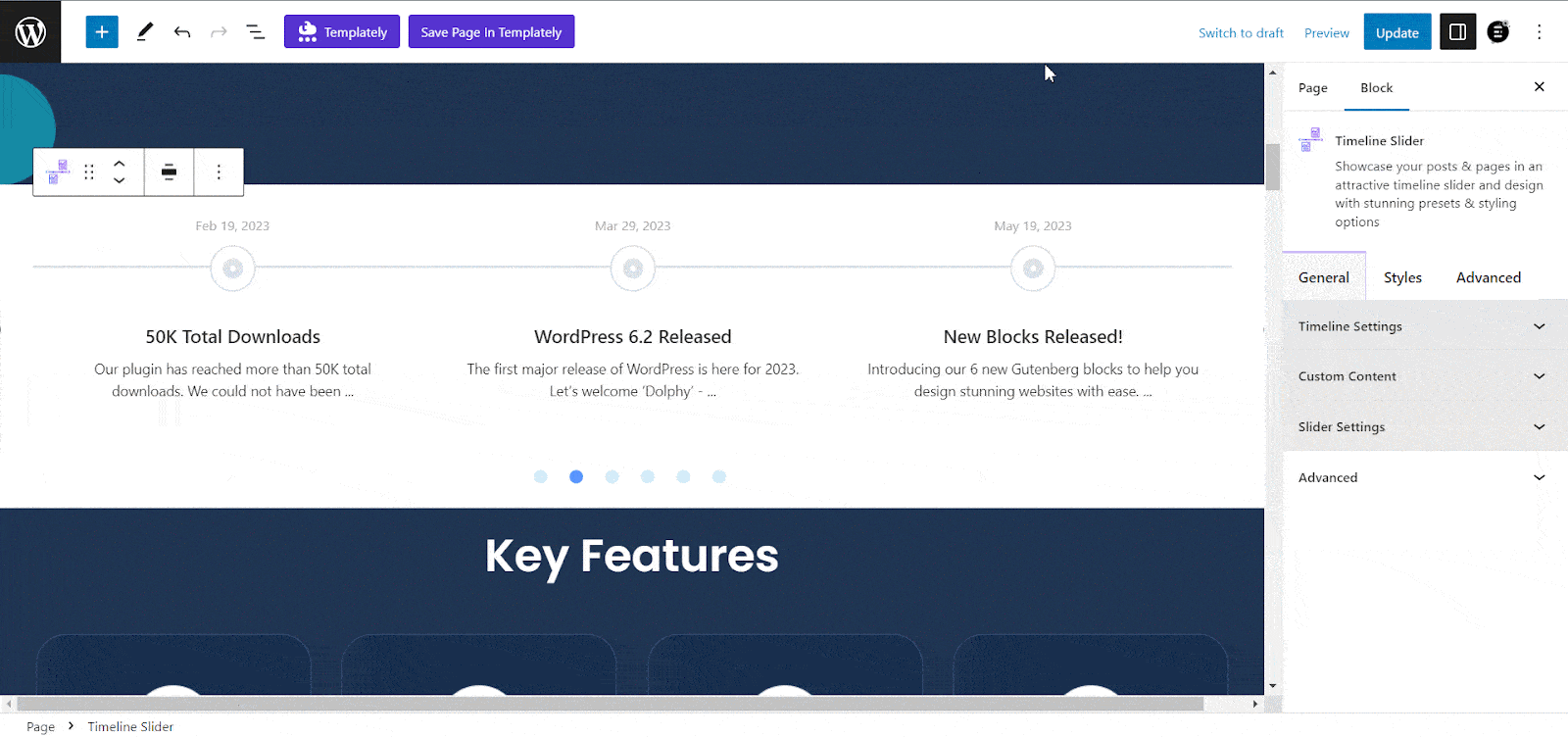 EB Timeline Slider