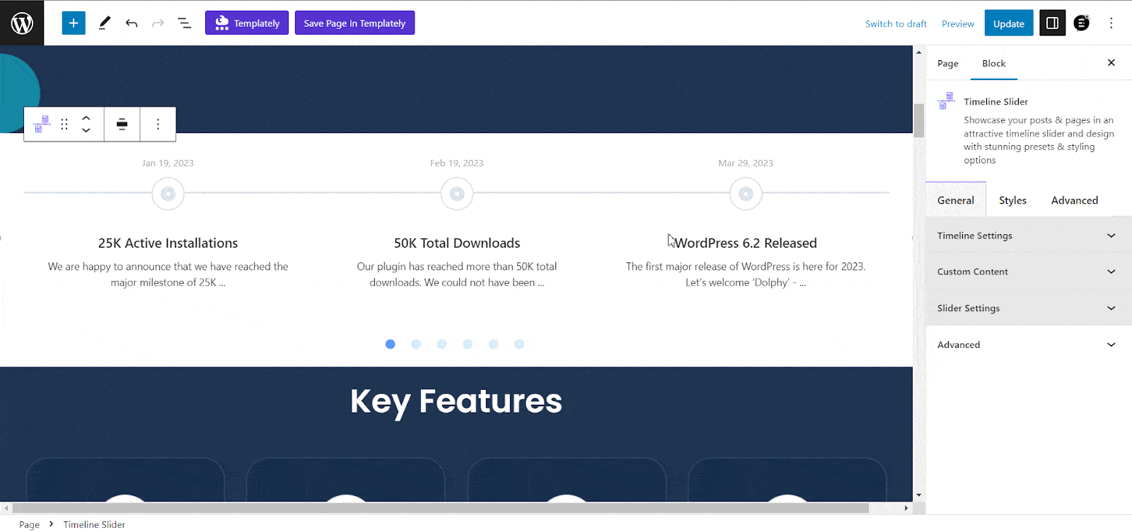 EB Timeline Slider