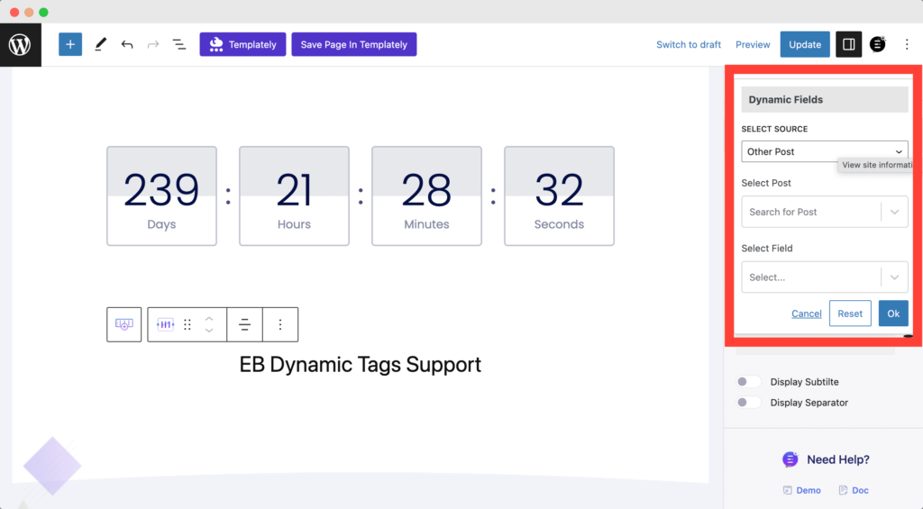 How To Use Dynamic Tags Support In Essential Blocks?