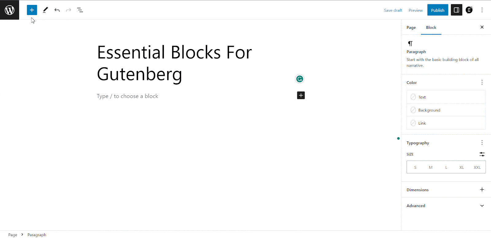 install essential blocks