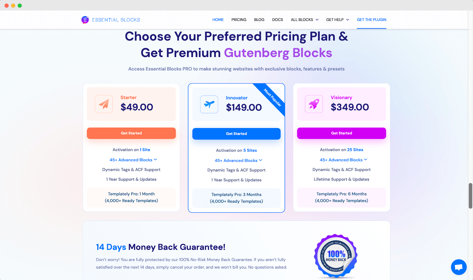 Purchase Essential Blocks PRO