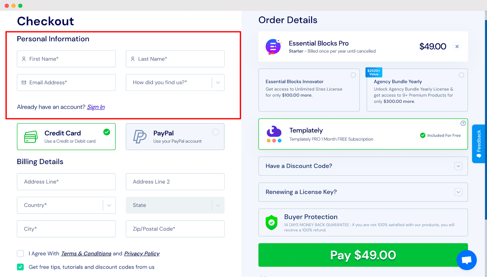 Purchase Essential Blocks PRO