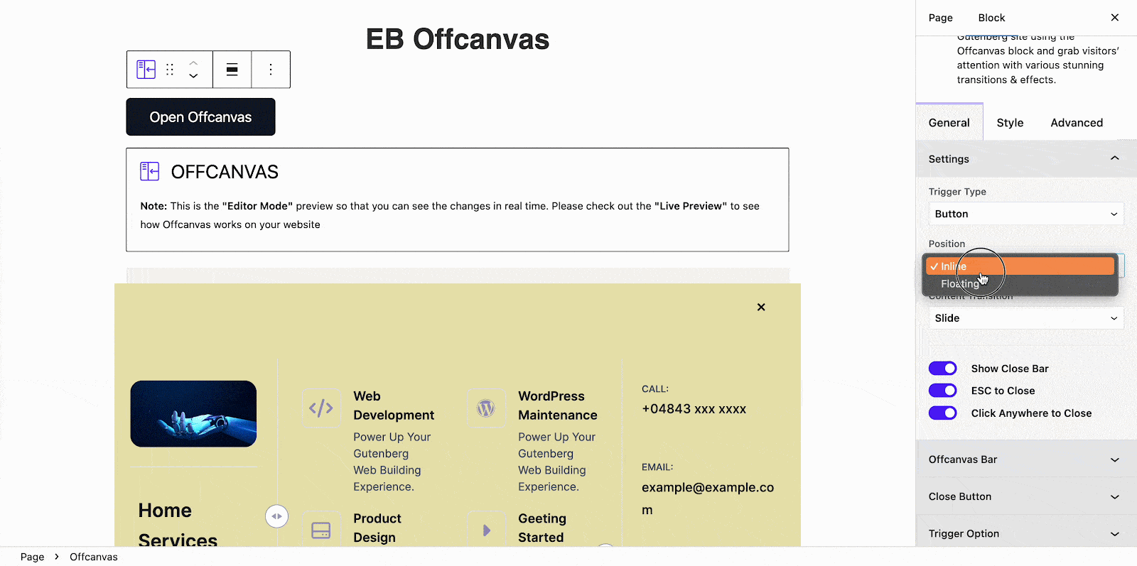 EB Offcanvas