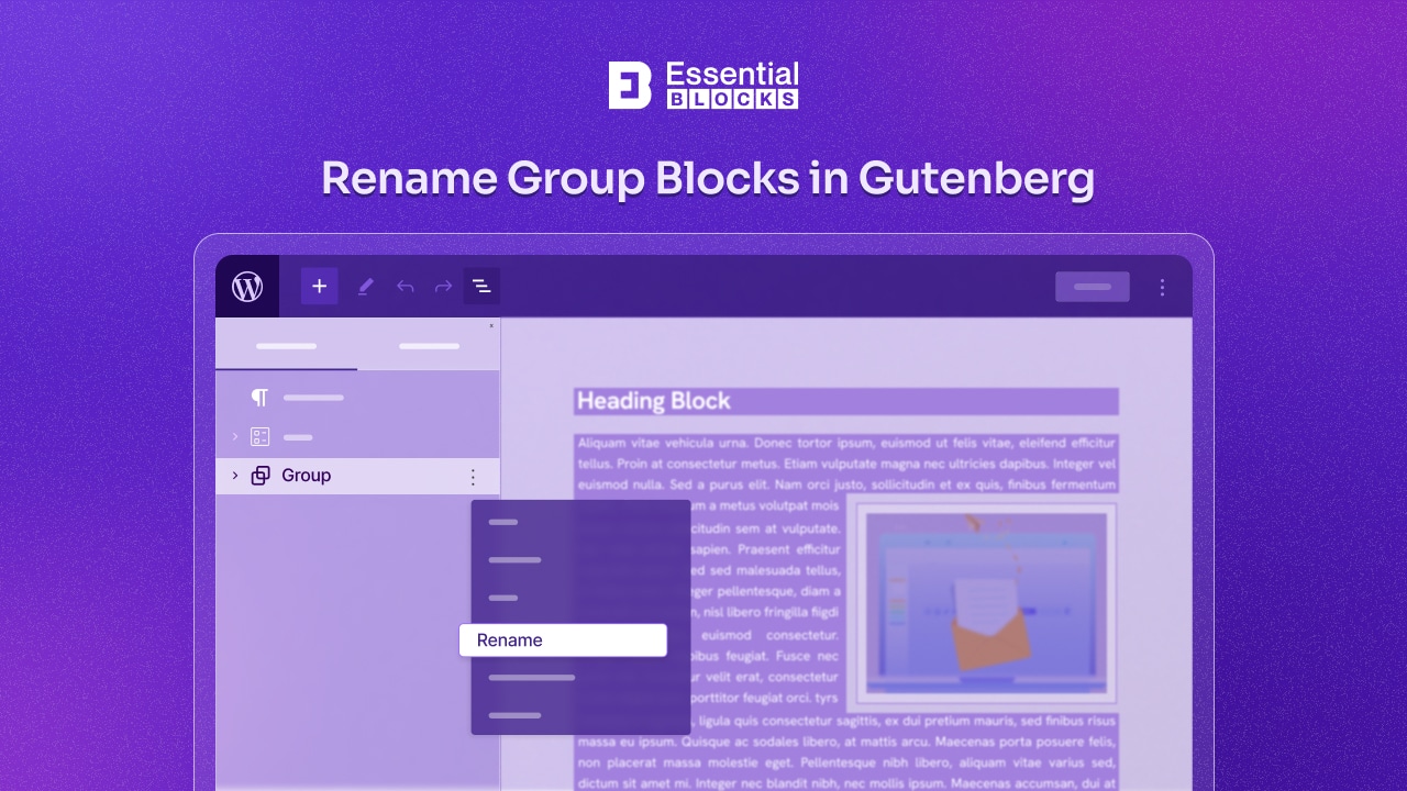 Rename Group Blocks in Gutenberg