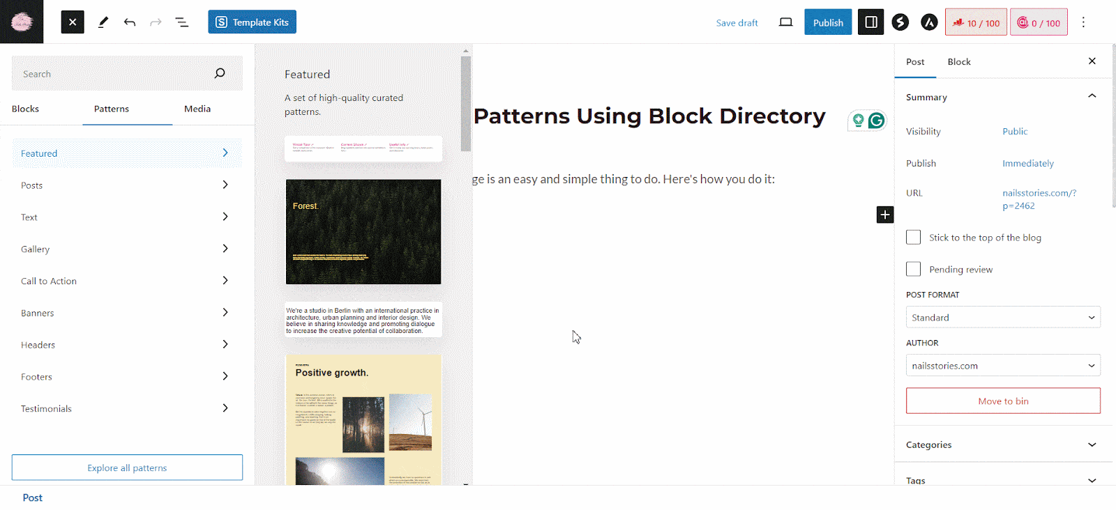 Using the Block Directory