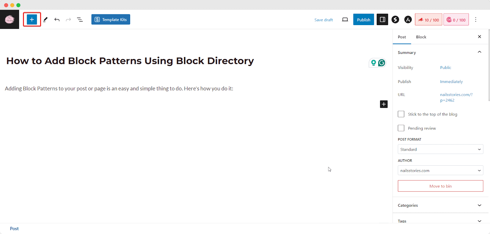 using the block directory