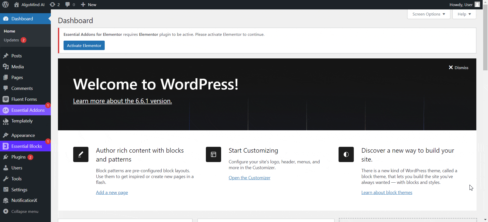 proceed to edit a page from All Pages in WordPress dashboard