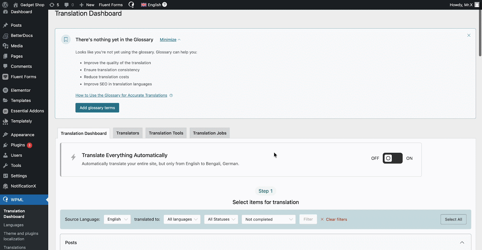How to Translate Essential Blocks for Gutenberg Pages with WPML 9 How to Configure WPML Plugin Settings