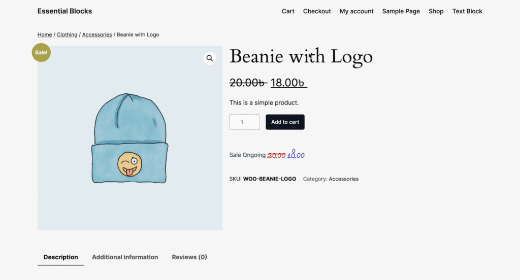 EB Woo Product Price | Essential Blocks