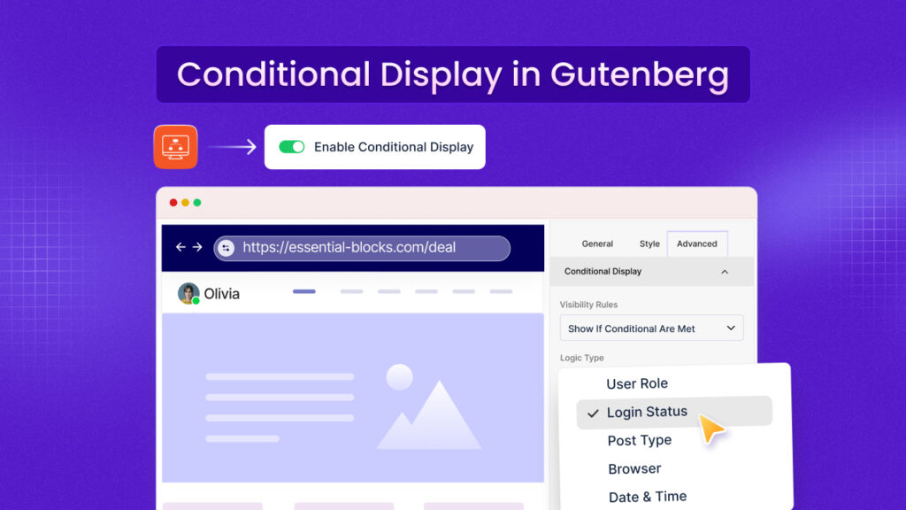 Introducing Conditional Display Logics for Gutenberg Websites with Essential Blocks