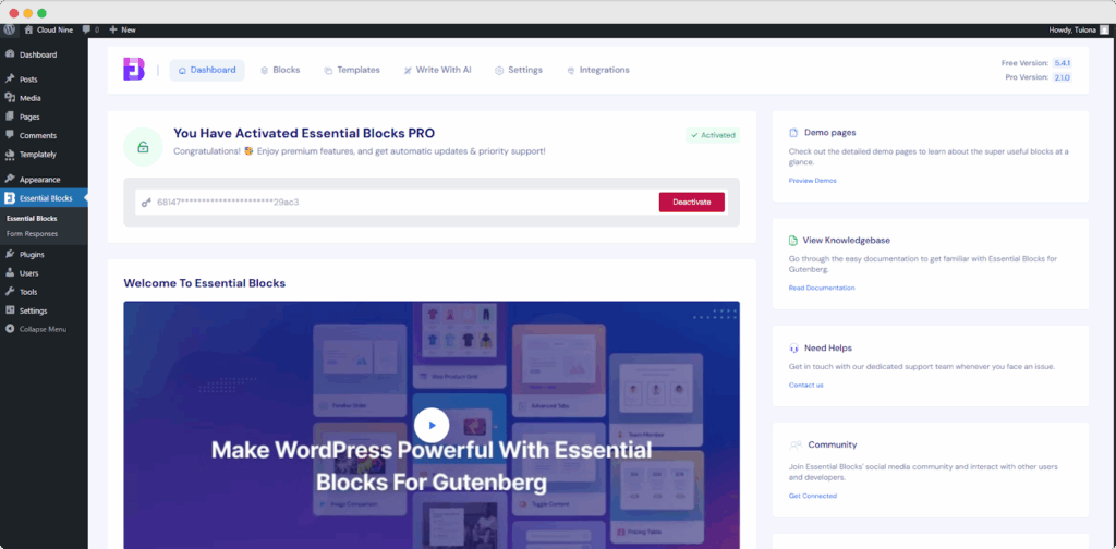 Build your first website in Gutenberg