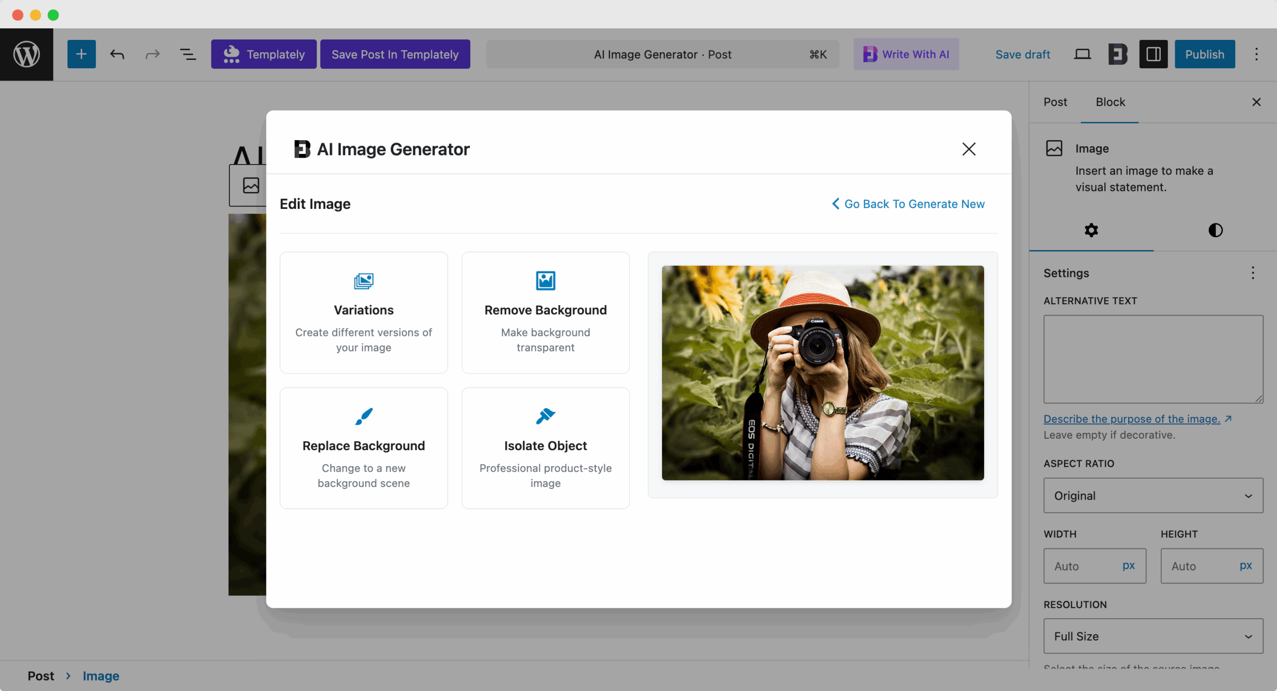 How to Use AI Image Generator of Essential Blocks & Get Ready Images for Gutenberg? 14 AI Image Generator editing