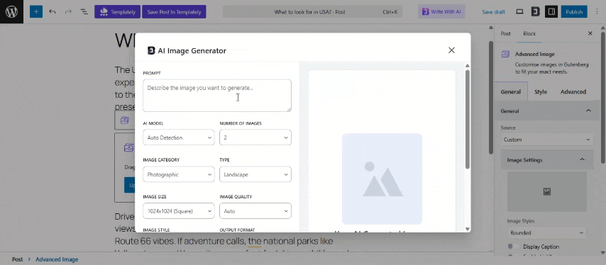Generate image with AI