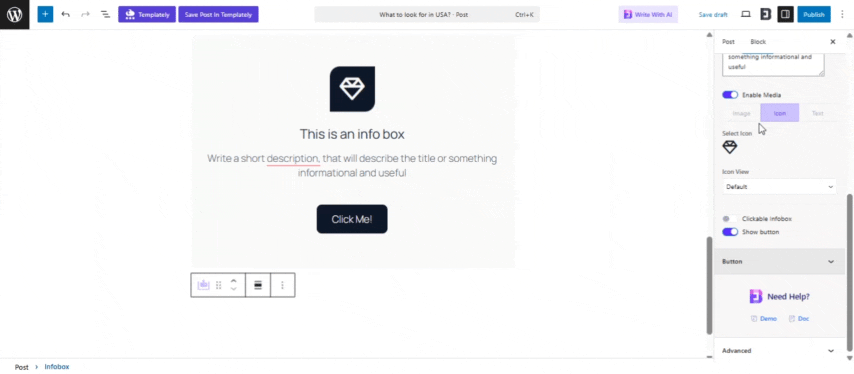 AI image generator settings for creating icons