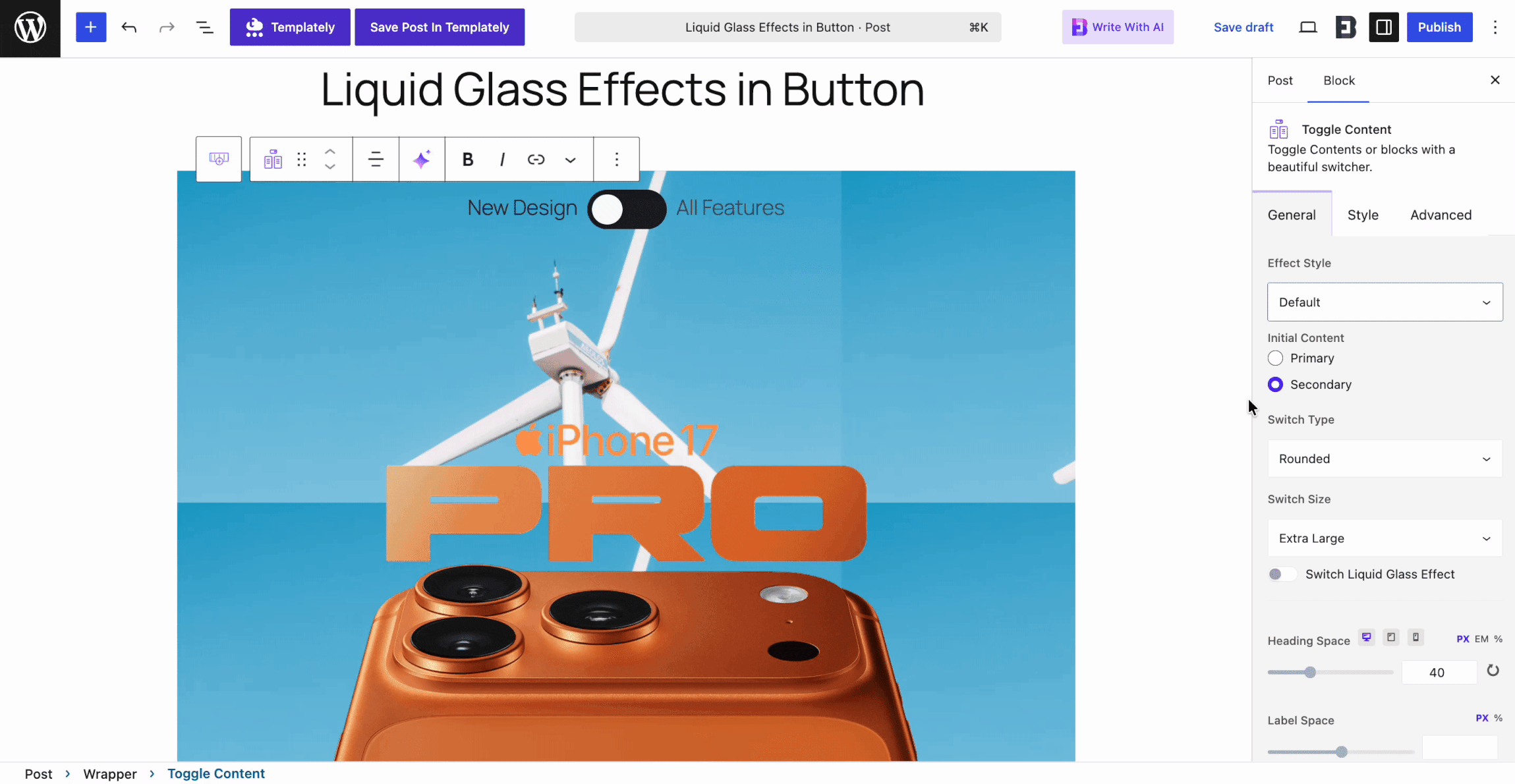 EB Liquid Glass Effect 10 Liquid Glass Effect in Dual Button