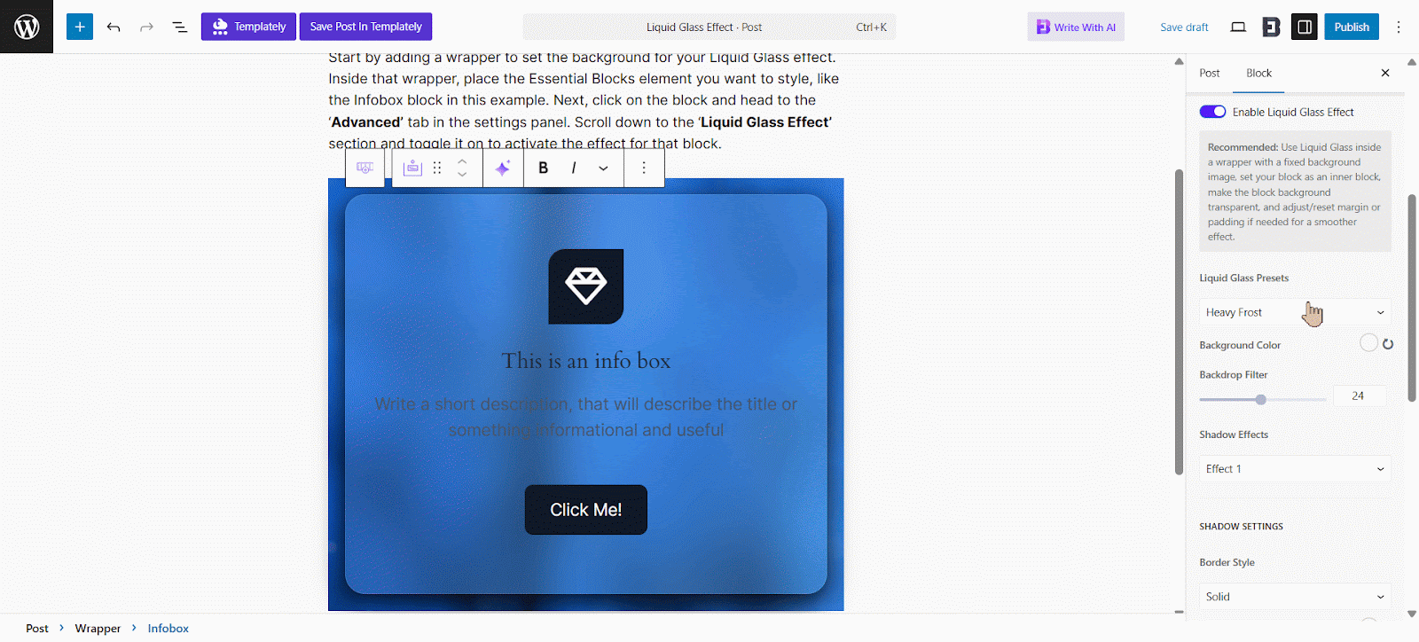 How to Design Your Gutenberg Website with Liquid Glass Effect in Minutes