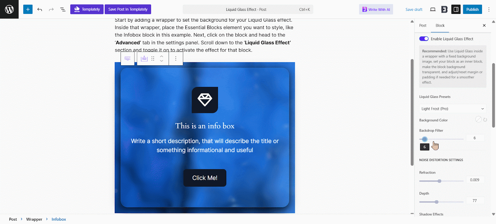 How to Design Your Gutenberg Website with Liquid Glass Effect in Minutes