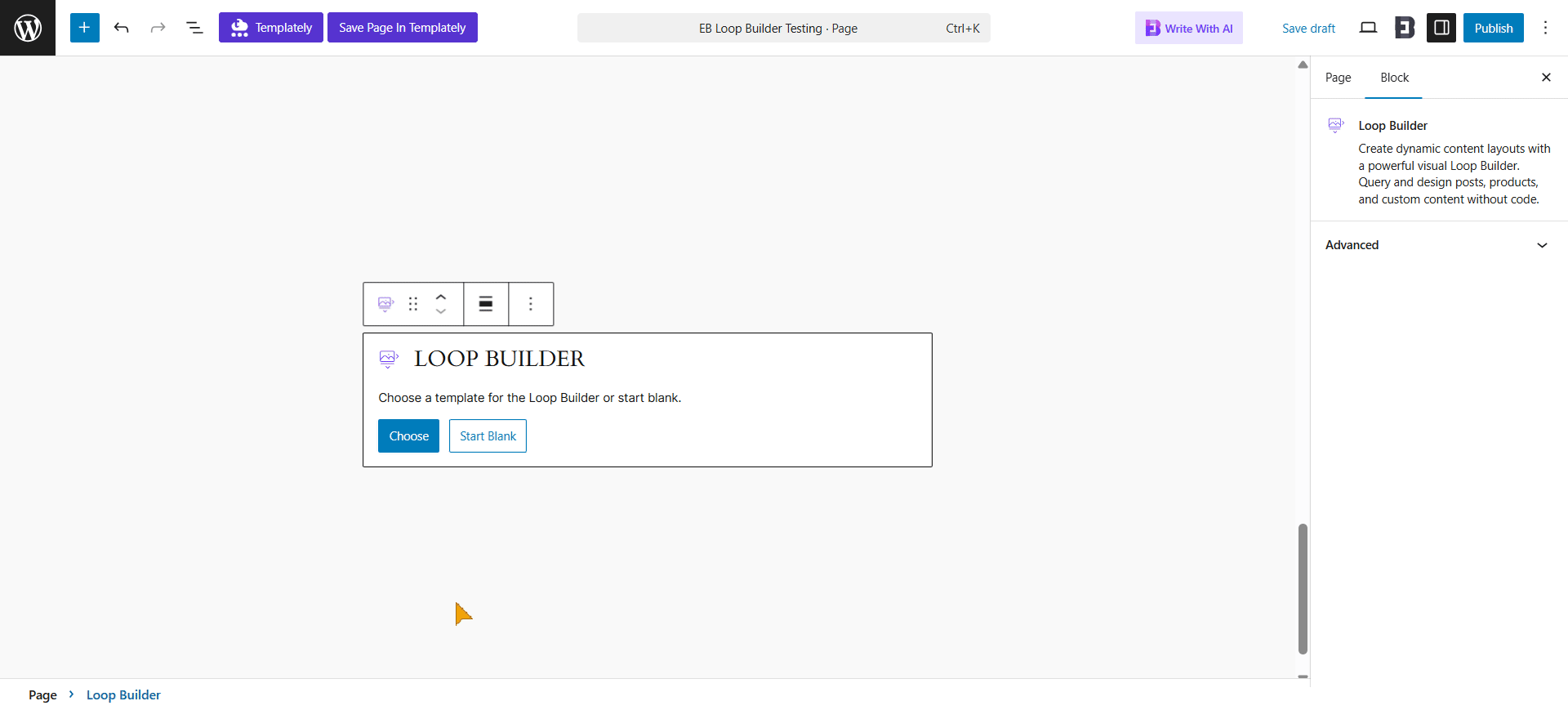 Loop Builder in Essential Blocks