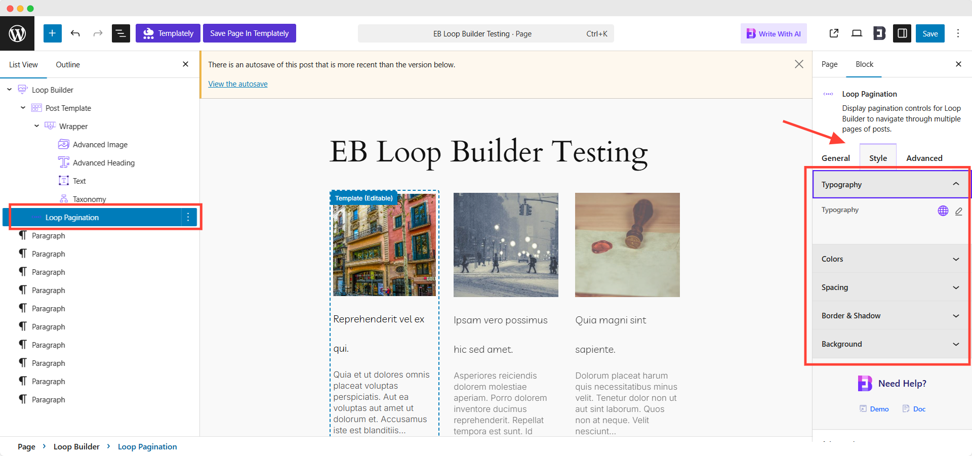 Styling Loop Pagination