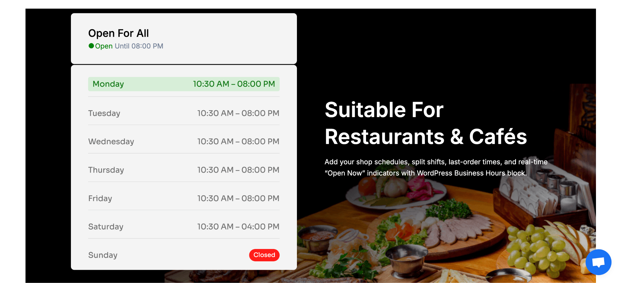 Business Hours in Restaurant