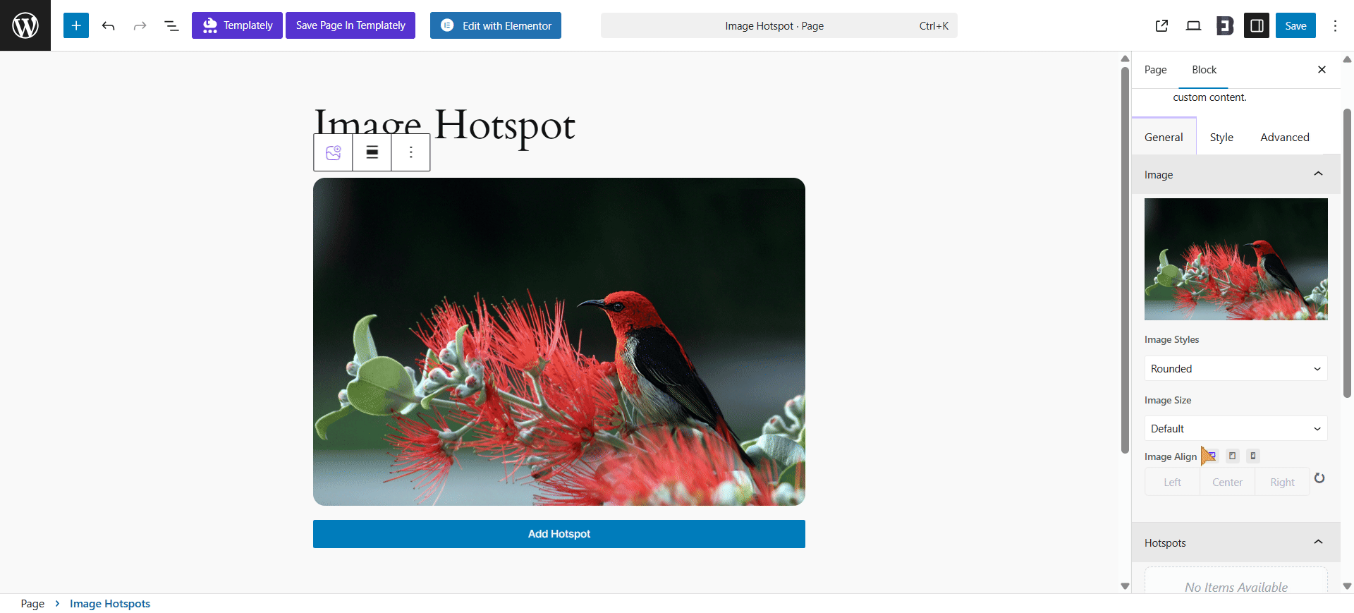 EB Image Hotspots 4 adjust the added image from the image settings